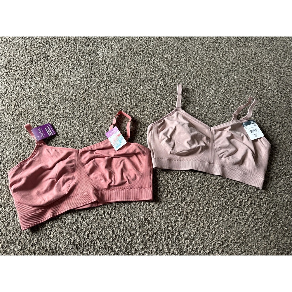 Fit for Me Fruit of the Loom Womens Bras Size 3XL Lot of 2 Multicolor NWT